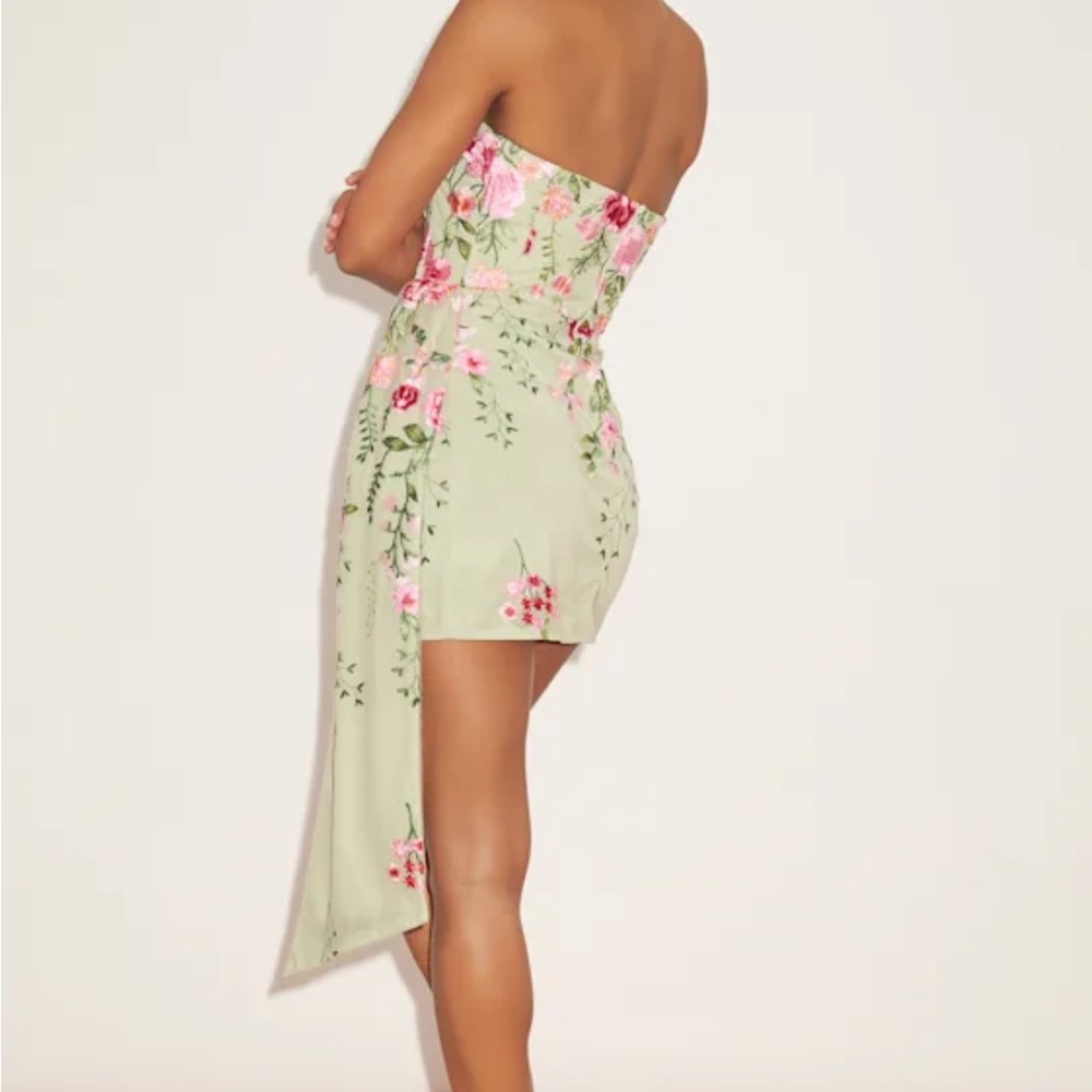 Floral Strapless Dress